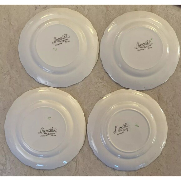 Johnson Brothers Sheraton 6-1/4" Floral Bread &Butter Plate Set Of (4) Vintage - Picture 4 of 4